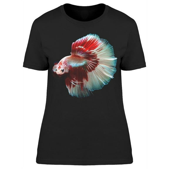 Pearl Rosetail Red Betta Siam T-Shirt Women -Image by Shutterstock, Female 3X-Large