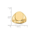 thumbnail image 5 of 14K Yellow Gold Ring Band Signet 16.0x12.5mm Open Back Men's, Size 6, 5 of 5