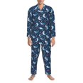thumbnail image 2 of Balery Sea Sharks Pijama para Hombre de Dos Piezas con Manga Larga, Conjunto de Dormir y Descanso Suave con Bolsillos-Medium, 2 of 6