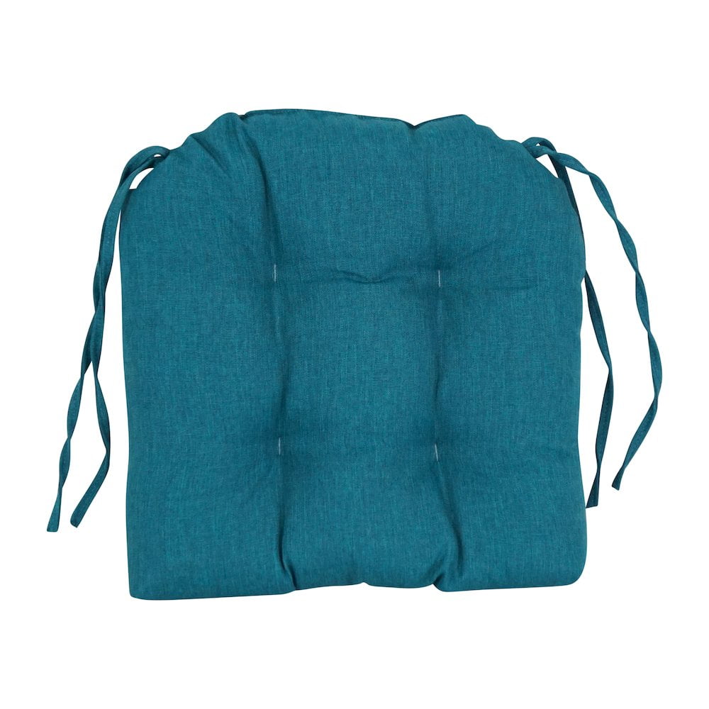Blazing Needles 916X16US-T-4CH-LF-002 Soft Olefin U-Shaped Outdoor Dining Chair Cushions, Estar Teal - Set of 4