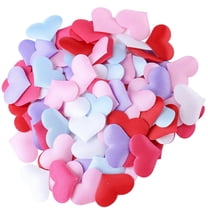 Worgeous 100pcs Multicolor Romantic Hearts Paper Cuttings Table Throwing Confetti for Party Wedding Decorations Crafts 35mm (Assorted)