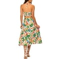 thumbnail image 3 of MODA NOVA Juniors Tropical Summer Floral Sundress Cutout Waist Midi Dress, 3 of 6