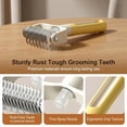 thumbnail image 3 of Pet Grooming Brush with Spray - Yellow Deshedding Brush with Metal Comb for Detangling and Dematting Long, Matted Fur on Cats and Dogs, Safe Deshedding Grooming Tool, 3 of 9