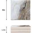 thumbnail image 3 of FMSHPON Marble Set of 4 Coaster for Drinks, Absorbent Ceramic Stone Coasters Cup Mat with Cork Base for Home Kitchen Room Coffee Table Bar Decor, 3 of 4