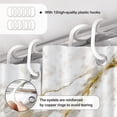 thumbnail image 6 of Abstract Minimalism White and Gold Ink Art Marble Shower Curtain for Bathroom Modern High Definition Printing Waterproof Shower Curtain with Hooks Bathroom Decor 72x84 inch, 6 of 6