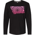thumbnail image 3 of Inktastic Montana Silhouette Mandala Long Sleeve T-Shirt, 3 of 5