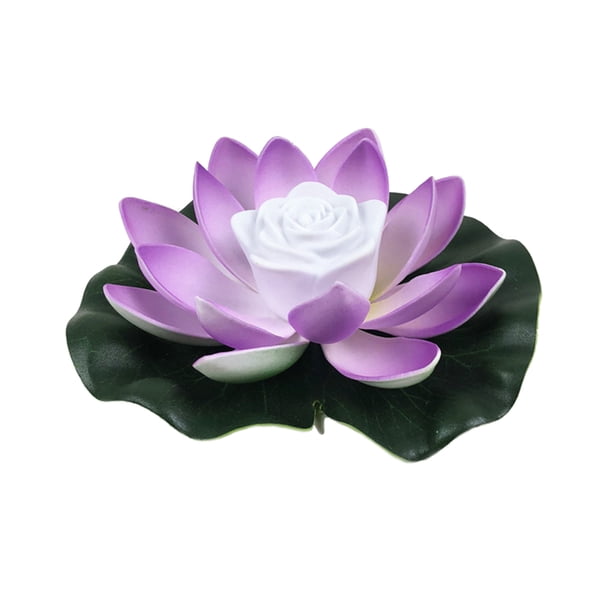 Flotante Lotus Light LED Lámpara de flores a prueba de agua Estanque Piscina Decoración Azul