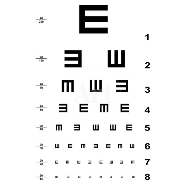 eye test chart print wall art by oriontrail2 walmart com