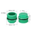 thumbnail image 2 of Unique Bargains G1' Outer Hex Male Thread PPR Pipe Fitting End Cap, Tubing Stopper for Preventing Leakage, Green 5Pcs, 2 of 4