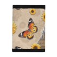 thumbnail image 3 of FUIALDOLG Sunflower Butterfly Theme Children's Wallet, Polyester Coin Pockets for Travel, Magic Stiker Lightweight Kids Trifold Wallet, 3 of 7