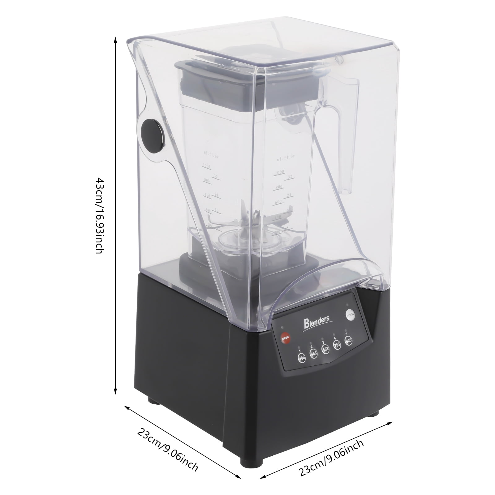 Soundproof Smoothie Machine 2600w 0.48 Gal Smoothie Blender 5 Time Settings Shake Maker Commercial Blender for Making Smoothies of Various Flavors
