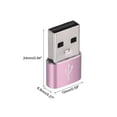thumbnail image 2 of USB C Female to USB Male Adapter, Type C to USB Converter Adapter Rose Golden for Phone, Tablet, Computer, Pack of 3, 2 of 7