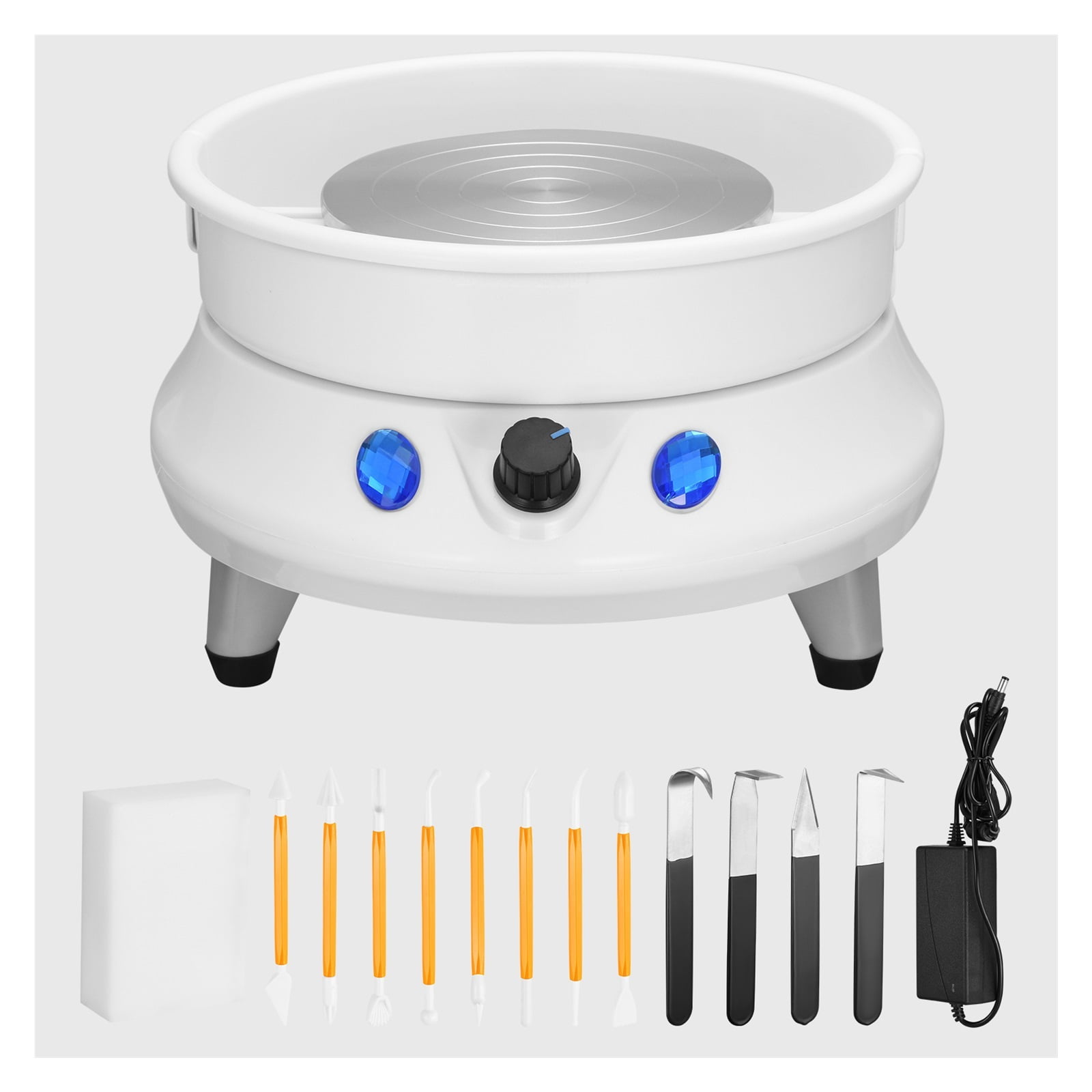Electric Pottery Wheel Machine,Forming Machine DIY Art Craft Tool With Basin 13cm Pottery Plate For Ceramic Working Clay Crafts