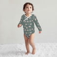 thumbnail image 4 of Xecao Hedgehogs and Flowers Print Baby unisex-baby Cotton Long-sleeve Bodysuits-3 Months, 4 of 6