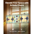 thumbnail image 2 of VEVOR Stained Glass Window Panel, 32 x 10 in,Tiffany Style Hanging Transom Window Panel with Chain,Large Horizontal Rectangle Stain Glass,Vintage Traditional Art Handcrafts for Kitchen Home Decor, 2 of 9