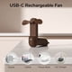 thumbnail image 2 of Handheld Mini Fan, 3 IN 1 USB Rechargeable Portable Fan [12-19 Working Hours] with Power Bank, Flashlight, Pocket Design for Travel/Summer/Concerts/Lash, Gifts for Women (Brown), 2 of 5