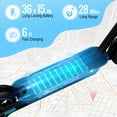 thumbnail image 3 of 600W Electric Scooter for Adults, Up to 25MPH and 22-30Miles Long-Range, 10'' Air Tires, Foldable Commuting Escooter with Double Braking System and App Blue, 3 of 8