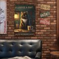 thumbnail image 3 of Placa Metal Vintage Pintura Hierro Rectangular Gato Arte Pared Bar para El 20x30cm, 3 of 9
