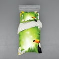 thumbnail image 2 of Ambesonne Tropical Bedding Set 4 Pcs, Exotic Jungle, Queen, Green Yellow, 2 of 3