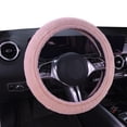 thumbnail image 2 of Auto Drive Faux Fur Elastic Stretch Steering Wheel Cover,Universal Fit for Sedans, SUVs,1 Pack, Pink, 2 of 5