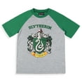 thumbnail image 3 of Harry Potter Boys' Hogwarts Houses 2 Piece Pajama Set Raglan Shirt Shorts - Gryffindor Slytherin Hufflepuff Ravenclaw, 3 of 7