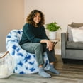 thumbnail image 5 of Big Joe Milano Bean Bag Chair for Kids, Teens, Adults, Ultra-Soft Indigo Tie Dye Faux Fur, Lightweight Seat for Reading Nook and Gaming, 2.5 foot Refillable, 5 of 8