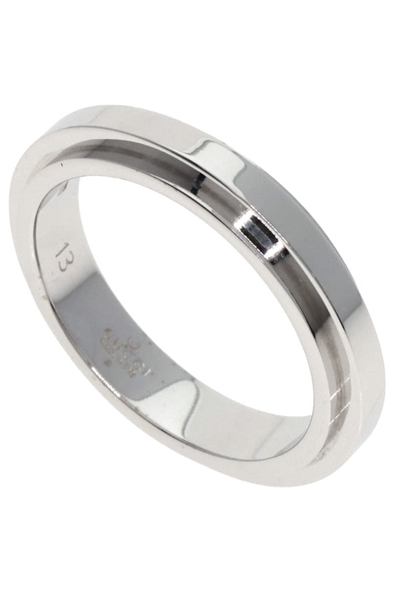 Pre-Owned Gucci Straight Rough #13 Ring, 18K White Gold, Women's GUCCI