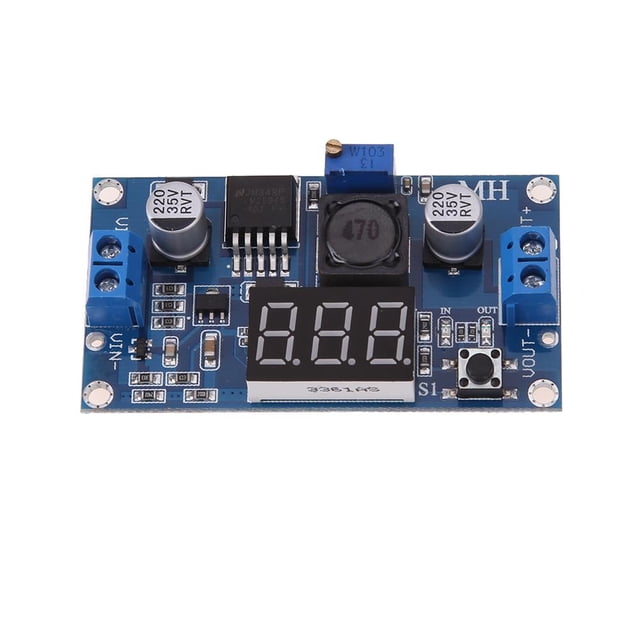 Convertidor voltaje aumento impulso digital 4DC-DC LM2596s 4-40V con voltímetro
