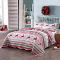 thumbnail image 2 of 2/3-Piece Christmas Quilt Set - Snowflake Bedspread & Throw Blanket for Festive Holiday Decor, 2 of 9