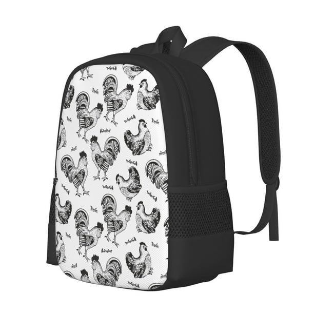 Fotbe Retro Rooster Mochila para Hombre y Mujer - Tela Oxford 600D Resistente - Mochila Impermeable de Gran Capacidad para Escuela, Viajes y Senderismo