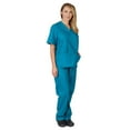 thumbnail image 3 of ACTIVE UNIFORMS Women Scrub Set Medical Scrub Top and Pants (Teal, Small), 3 of 6