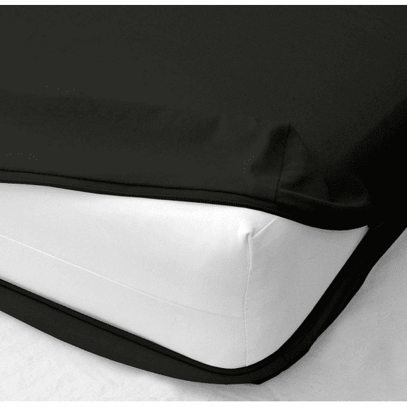 Twin Size Zipper Fitted Sheet – 10 Inch Deep Pocket, Brushed Microfiber 120 GSM, Soft Wrinkle Free & Fade Resistant, Hotel Quality Zip Fitted Sheet – Black