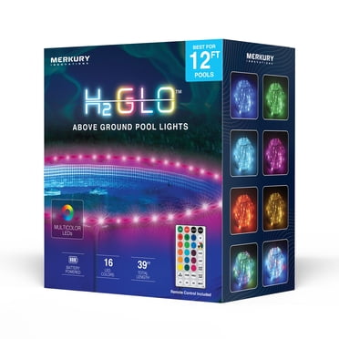 39ft RGB LED Above Ground Pool Rope Lights with Remote Control (Best for 12ft Pools)