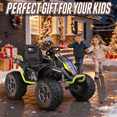 thumbnail image 6 of TOYBSNR 24V Ride on Toy for Kid, Electric ATV with Remote Control, 4 Wheeler with Music & Colored Light, 2WD/4WD Switchable Power Quad for 3-8 Years Old, Green, 6 of 10