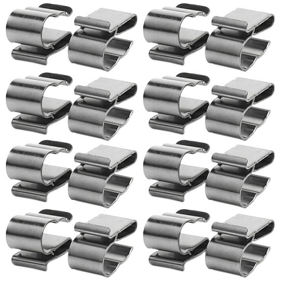 50 Pcs Wire Clamp Trailer Frame Clips Double Sided Sticky Tape Silver