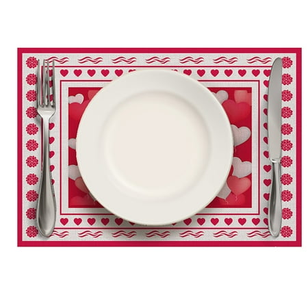 

ertutuyi valentine s day linen placemat placemat kitchen decoration place mat potholder
