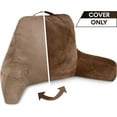 thumbnail image 3 of Standard+ Husband Pillow Aspen Edition Saddle Brown Cover Pillowcase, Soft Easy-Care Wash Fabric Designed, Two-Sided Reversible Fabric, Big Long Zipper for Remove, Perfect Fit for Reading Bed Rest, 3 of 9