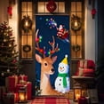 thumbnail image 3 of OEFNTAC Christmas Door Cover Polyester Tapestry Hanging Door Wrap Decoration Easy Install Holiday Party Entryway Merry Christmas Winter Door Decor Foldable Reusable Classroom 35x71in, 3 of 9