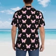 thumbnail image 6 of Daiia Gradient Butterfly Hawaiian Shirt for Men Gentle Cotton Regular Short Sleeve Casual-X-Large, 6 of 9