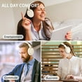 thumbnail image 7 of Bluetooth Headphones Over Ear, 68 Hours Playtime Wireless Headphones with Mic, Foldable Adjustable Lightweight HiFi Stereo Headset, 7 of 7