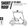 thumbnail image 4 of Classic Accessories Fairway Short Roof 2-Person Travel Golf Cart Enclosure, 4 of 12
