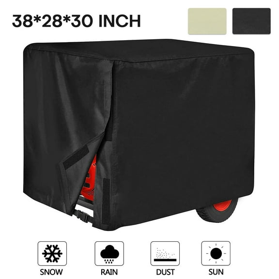 Lovote 600D Universal Generator Cover Large Waterproof Heavy Duty for Most Generator 5500-15000Watt Black