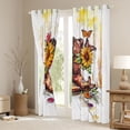 thumbnail image 3 of Homewish Brown Cowgirl Boot Black Out Curtains, Vibrant Rustic Sunflower Curtains Pack of 2 (42x63 Each), Cartoon Lodge Cabin Bedroom Curtains, Window Curtains Home Decor, 3 of 6