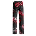 thumbnail image 5 of JULMCOMO Halloween Pajama Pants for Women Blood Ghost Print Elastic Waist Drawstring Casual Sleepwear Pants Funny Print Loose Comfy Pajama Bottoms Gray 3XL, 5 of 5