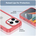 thumbnail image 3 of Allytech for iPhone 15 Pro Max Case, Clear Back Cover Hard Shell Rugged Hybrid Shockproof Cell Phone Case for Apple iPhone 15 Pro Max, Red, 3 of 8