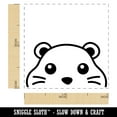 thumbnail image 2 of Peeking Hamster Gerbil Self-Inking Rubber Stamp Ink Stamper - Black Ink - Small 1 Inch, 2 of 7