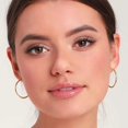 thumbnail image 2 of Pendientes de aro Gacimy en oro amarillo de 14 quilates chapados en 30 mm para mujer, 2 of 7