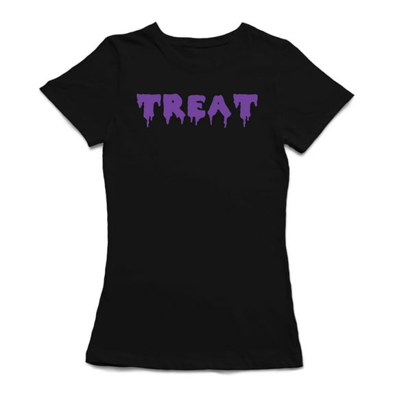 Treat Creepy Letters Graphic Women's T-shirt