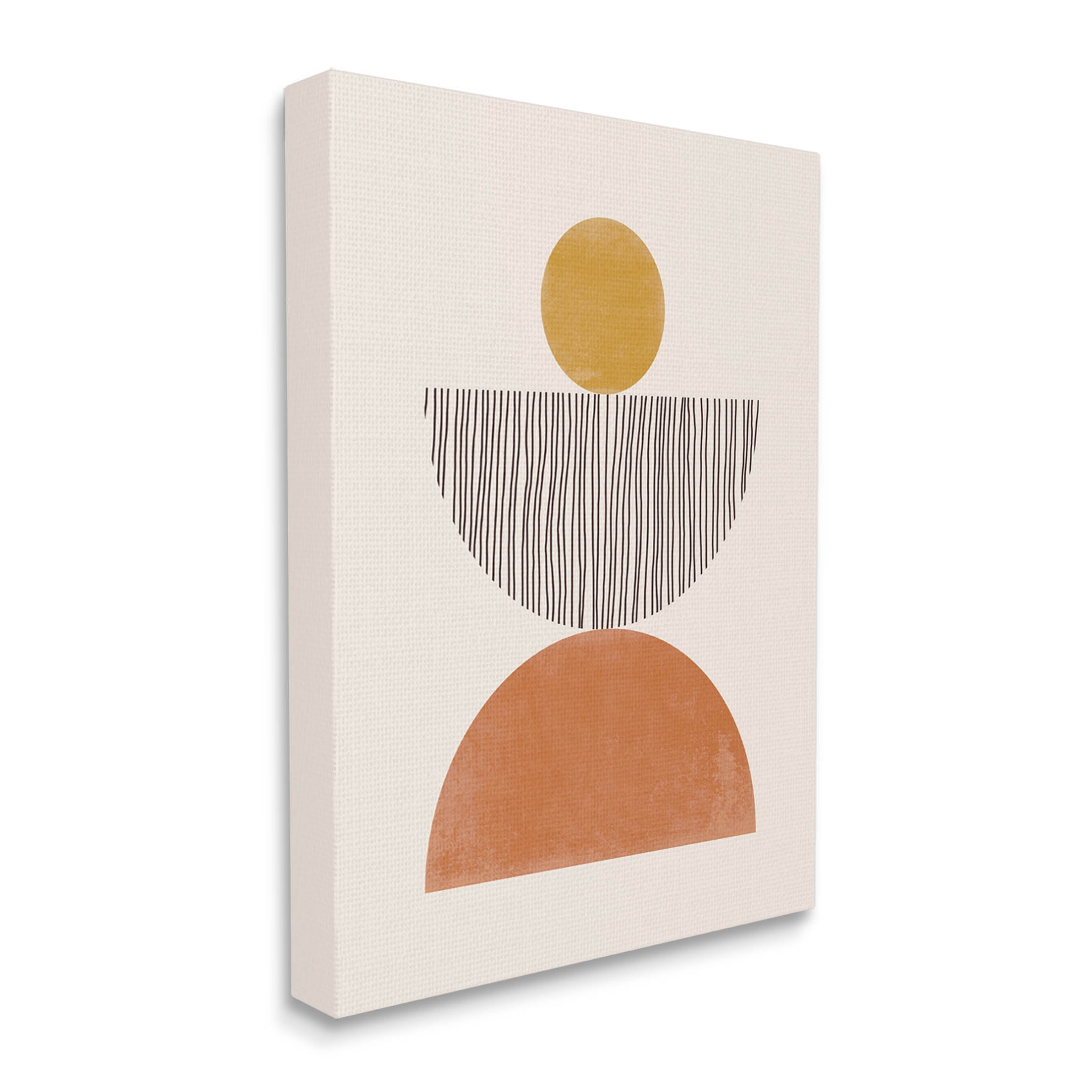 Stupell Industries Modern Balancing Shapes Stripes Pattern Graphic Art Gallery Wrapped Canvas Print Wall Art, Design by JJ Design House LLC