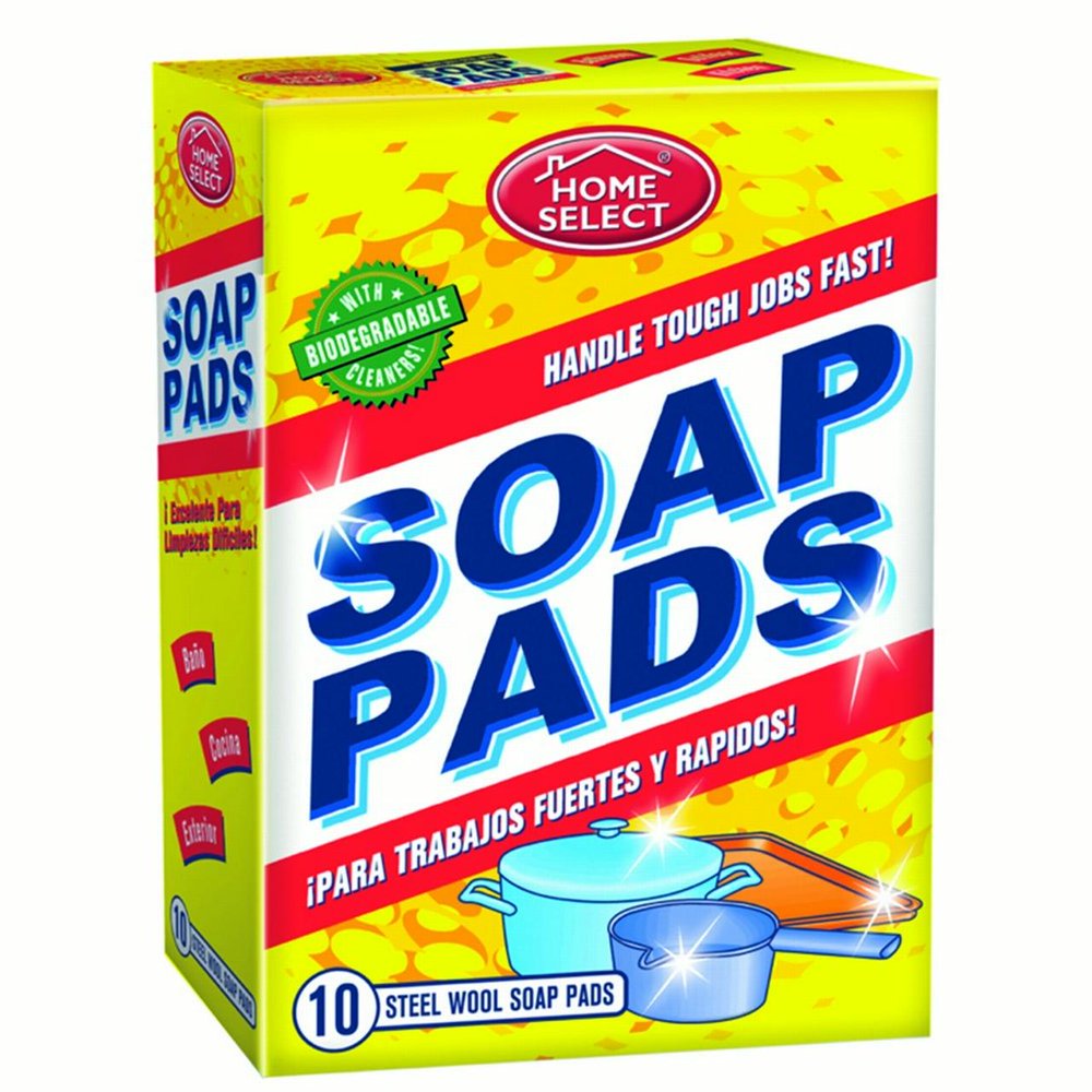 Home Select Steel Wool Soap Pads, 10 Ct